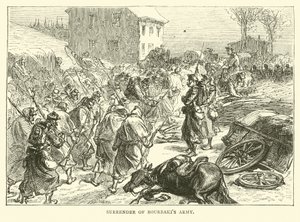 Bourbakis Ordusunun teslimi, Ocak 1871 by English School