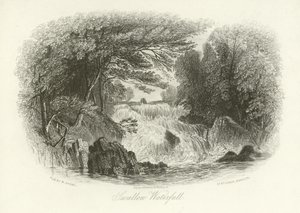 Kırlangıç Şelalesi, Betws-y-Coed, Kuzey Galler yakınlarında by English School