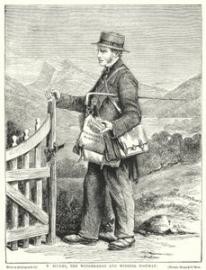 T Eccles, Windermere ve Winster Postacısı (gravür) by English School