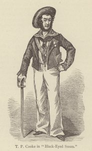 TP Cooke "Kara Gözlü Susan"da (gravür) by English School