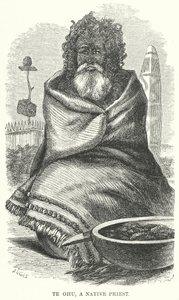 Te Ohu, Yerli Bir Rahip (gravür) by English School