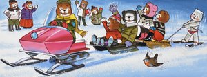 Kar arabası ile teddies by English School