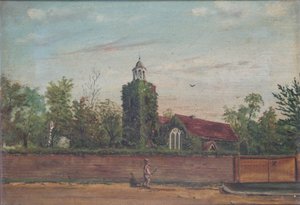 Teddington Kilisesi Middlesex, c.1900 (tuval üzerine yağlıboya) by English School