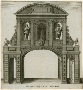 Temple Bar, Londra, The West Prospect by English School