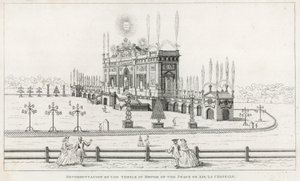 Aix la Chapelle Barışı onuruna tapınak 1749 by English School