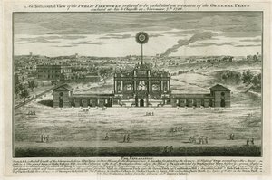 Aix la Chapelle Barışı onuruna tapınak 1749 by English School