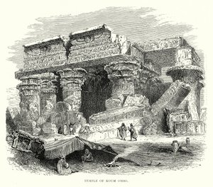 Koum Ombo Tapınağı (gravür) by English School