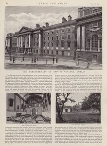 Trinity College Yüzüncü Yıldönümü, Dublin, İrlanda (lito) by English School