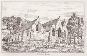Tettenhall Kilisesi (gravür) by English School