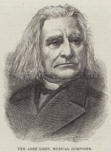 Abbe Liszt, Müzik Bestecisi (gravür) by English School