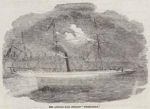 African Mail Steamer "Öncü" (gravür) by English School