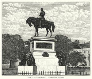 Albert Anıtı, Charlotte Meydanı (gravür) by English School