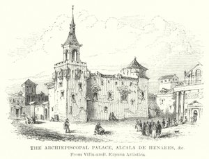 Başpiskoposluk Sarayı, Alcala de Henares vb (gravür) by English School