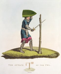 The Attack of the Pel, 1300, W. Maddocks tarafından, Samuel Rush Meyrick tarafından Antik Zırh