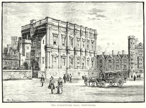 Ziyafet Salonu, Whitehall (gravür) by English School