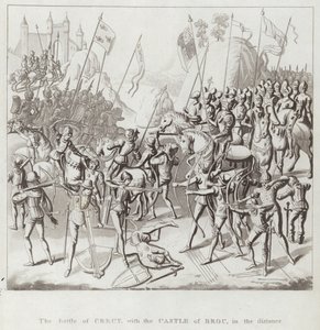 Uzaktan Brokoli Kalesi ile Crecy Savaşı by English School