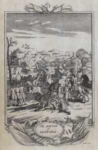 Edge Hill Savaşı (gravür) by English School