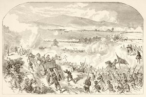 Malvern Tepesi Savaşı (litho) by English School