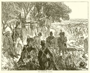 Plassey Savaşı by English School