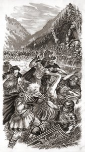 Teutoburg Ormanı Savaşı by English School