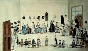 Hayırsever Okulu (kağıt üzerine sulu boya) by English School
