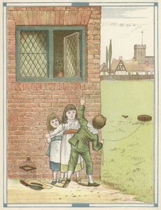 The Bird Catcher (renkli taş baskı) by English School