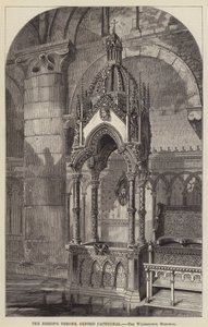 Piskopos Tahtı, Oxford Katedrali, Wilberforce Anıtı (gravür) by English School
