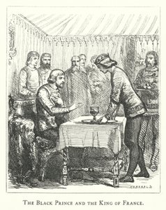 Kara Prens ve Fransa Kralı (gravür) by English School