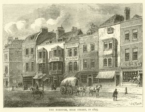 1825 yılında Borough, High Street, by English School