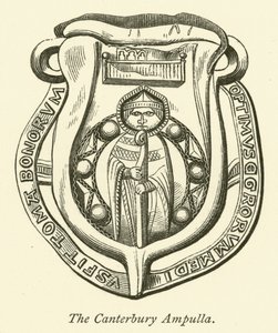 Canterbury Ampulla (gravür) by English School