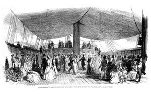 Canterbury Yerleşimi, Yeni Zelanda - Randolph Göçmen gemisinde eskiz, 1850 by English School