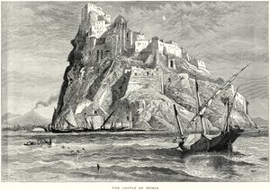 Ischia Kalesi (gravür) by English School