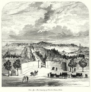 Pere la Chaise Mezarlığı, Paris (gravür) by English School