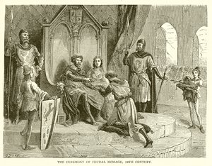 Feodal Saygı Töreni, 12. Yüzyıl by English School