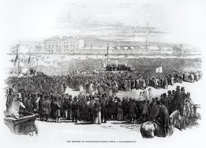Kennington Common'da Çartist Toplantısı, Nisan 1848 by English School