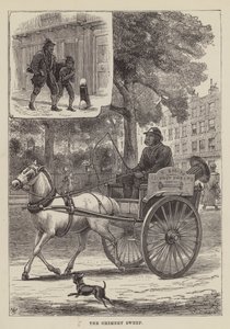 Baca Süpürgesi (gravür) by English School