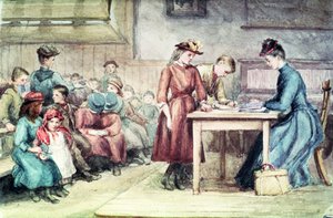 The Classroom, 1880 civarı (kağıt üzerinde wc) by English School