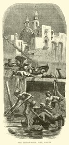 Custom-House Dock, Napoli by English School