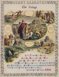 Tufan (renkli gravür) by English School