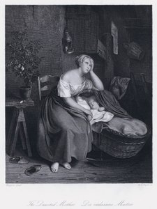 Terkedilmiş Anne (gravür) by English School