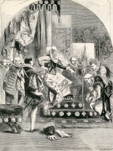 Murray Kontu ve Kilwinning Başrahipinin Elizabeth tarafından Görevden Alınması, 1865 by English School