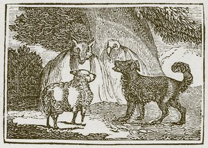 Köpek ve Koyun (gravür) by English School