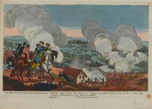 York Dükü (1763-1827), Cateau yakınlarında Fransızları yenerken, 26 Nisan 1794, F. West tarafından yayınlanan bir Yedi Yıl Savaşı sahnesinden, 1834 by English School
