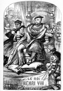 Sekizinci Kral Henry'nin Hayatının Ünlü Tarihi - “” William Shakespeare tarafından tamamlanan eserlerde” illüstrasyon 1866 - Bu baskının çizimleri ve genel biçimi, Cassell'in Londra'da yayınlanan resimli Shakespeare'inden ödünç alınmıştır. by English School