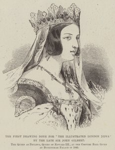 Merhum Sir John Gilbert tarafından "The Illustrated London News" için yapılan ilk çizim (gravür) by English School