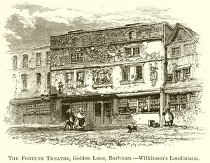 Fortune Tiyatrosu, Golden Lane, Barbican.--Wilkinsons Londiniana by English School