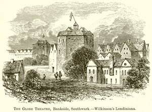 The Globe Theatre, Bankside, Southwark.--Wilkinsons Londiniana by English School