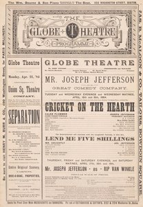 The Globe Theatre Programı, 21 Nisan 1884