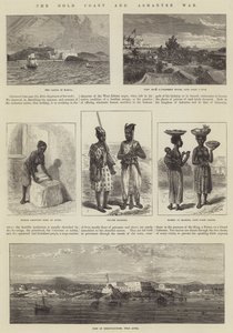 Gold Coast ve Ashantee Savaşı (gravür) by English School
