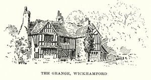 The Grange, Wickhamford (lito) by English School